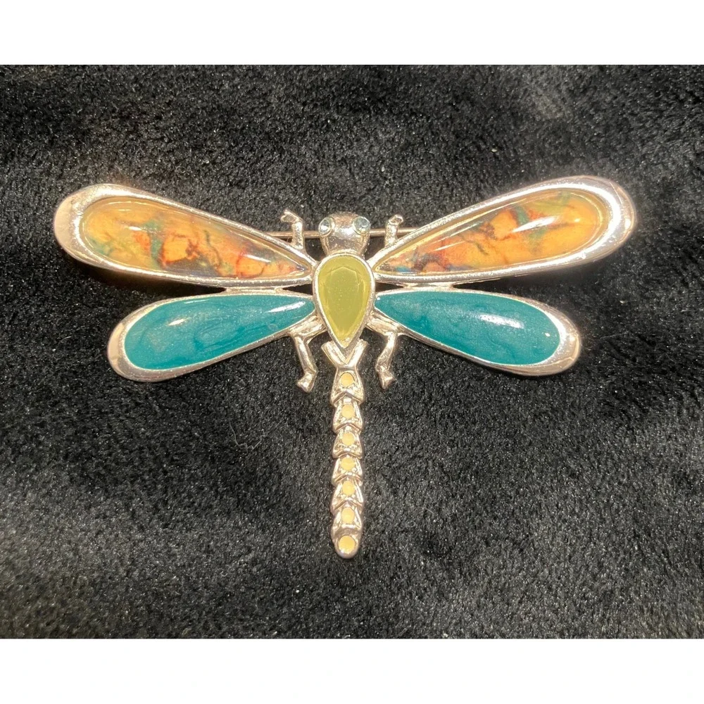 Dragonfly Brooch Pin Lot Women Multicolor Enamel Mother of Pearl